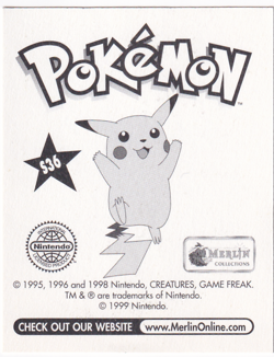 James Team Rocket S36 Holo Gold Foil Pokemon Merlin Series 1 Sticker 1999 NM - Image 2