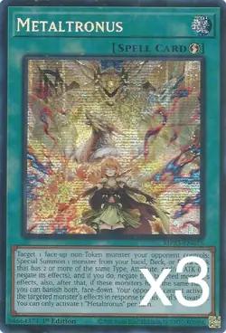 3X Yugioh Metaltronus MP25-EN075 Secret Rare 1st Edition NM - Image 1