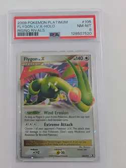 Pokemon Flygon lv.x Holo - PSA 8 - Rising Rivals #105 - Near Mint - Image 1