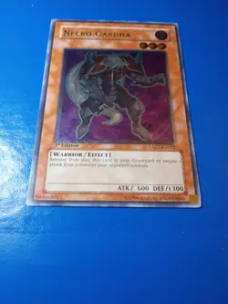1st Ed Necro Gardna TAEV-EN012 Ultimate rare Yugioh! (Tracked) - Image 4