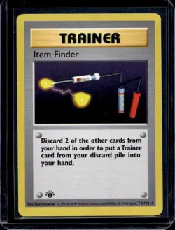 Pokemon TCG Base Set Shadowless 1st Edition Item Finder Card 74/102 - Image 1