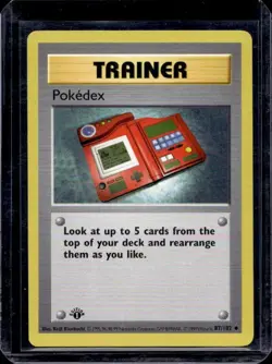 Pokedex 87/102 1st Edition Shadowless Base Set Pokemon Card TCG WOTC 1999 - Image 1