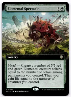 Elemental Spectacle (Extended Art) 35 Commander: Lorwyn Eclipsed NM Magic MTG - Image 1
