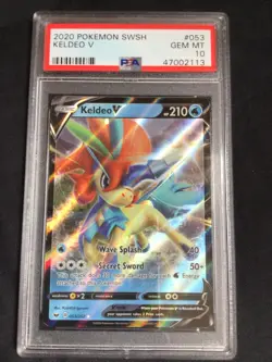 Pokemon Cards: Sword & Shield Ultra Rare: Keldeo V 53/202: PSA 10 - Image 1
