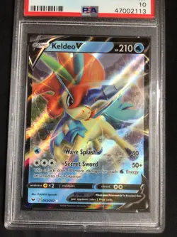 Pokemon Cards: Sword & Shield Ultra Rare: Keldeo V 53/202: PSA 10 - Image 2