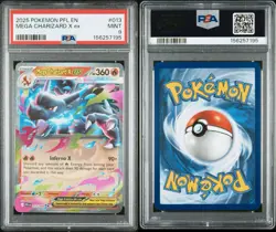 Pokemon Mega Charizard X ex PSA 9 Me02 Phantasmal Flames 013/094 Holo ENG - Image 3