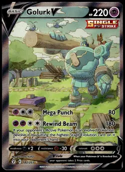 Golurk V 182/203 Alternate Art SWSH Evolving Skies Pokemon [NM] (1) - Image 1