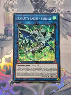 MP20-EN145 Dragunity Knight - Romulus Secret Rare 1st Edition NM YuGiOh TCG - Image 1