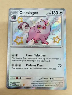 Pokemon TCG Oinkologne Scarlet Violet Paldean Fates 208/091 Holo Rare NM/M FRESH - Image 1