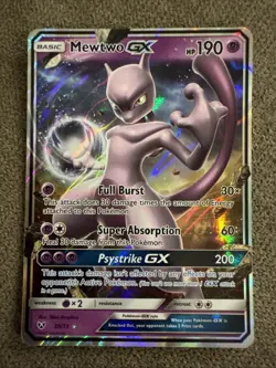 Pokemon TCG Mewtwo GX Shining Legends 39/73 Ultra Rare Holo English - Image 1