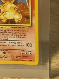 Pokemon TCG Charizard 4/102 Base Set Holo Rare 1999 English HP 120 WOTC - Image 5
