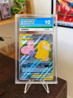 Pokemon TCG Slowpoke & Psyduck GX 218/236 Tag Team Unified Minds ACE 10 - Image 1