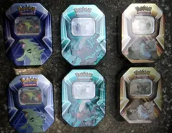 Lot 6 Pokemon TCG Triple Whammy Tins Set Slaking, Darkrai, Tyranitar Sealed New - Image 1