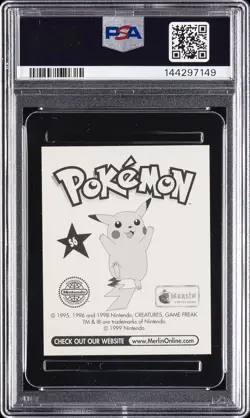 1999 MERLIN POKEMON #S6 PIKACHU-PRISM PSA 9 - Image 2