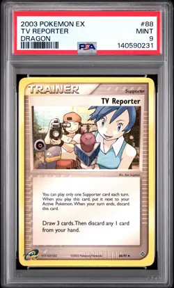 2003 POKEMON EX DRAGON #88 TV REPORTER PSA 9 - Image 1