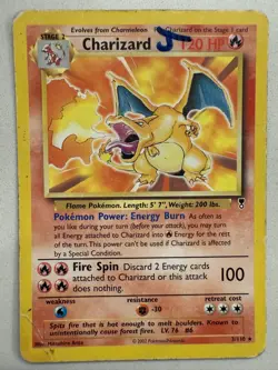 Pokemon TCG Charizard Legendary Collection 3/110 Regular Card Non Holo HP - Image 1