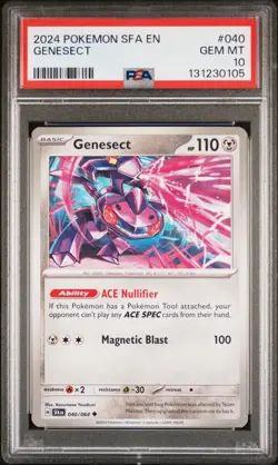 2024 POKEMON SFA EN-SHROUDED FABLE #040 GENESECT PSA 10 - Image 1