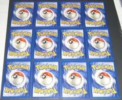 12 Card Lot Vintage Base Set Unlimited Classic Starter Pokemon + Rares Uncommon - Image 2