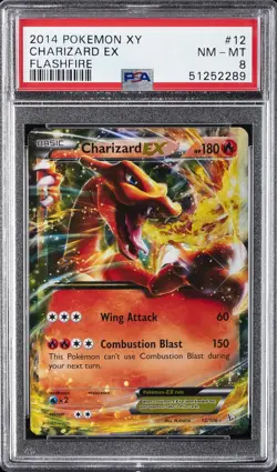 2014 POKEMON XY FLASHFIRE #12 CHARIZARD EX PSA 8 - Image 1