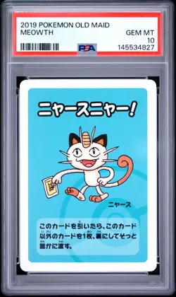 2019 POKEMON OLD MAID MEOWTH PSA 10 - Image 1