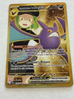 Team Rocket's Crobat ex 242/182 Hyper Rare SV10: Destined Rivals Pokemon TCG NM - Image 1