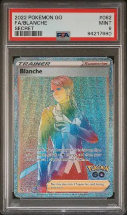 2022 POKEMON GO SECRET #082 FULL ART/BLANCHE PSA 9 - Image 1