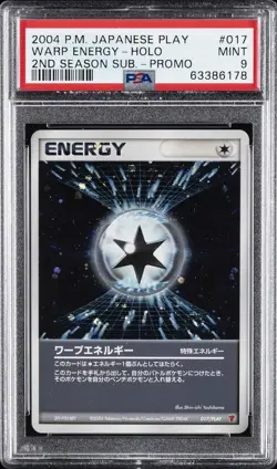 2004 POKEMON JPN PLAY PROMO 2ND SEASON SUBSCRIPTION #017 WARP ENERGY-HOLO PSA 9 - Image 1
