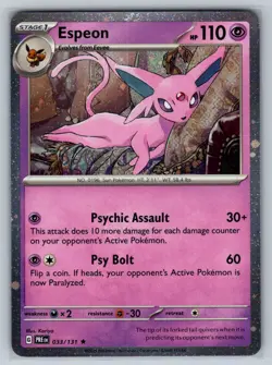 Pokemon Espeon - (Cosmos Holo) Rare 033/131 PRE Prismatic Evolutions NM - Image 1