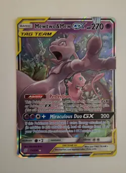 Mewtwo & Mew GX 71/236 Tag Team Ultra Rare Unified Minds Pokemon Card NM!!! - Image 1