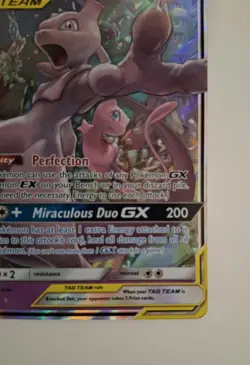 Mewtwo & Mew GX 71/236 Tag Team Ultra Rare Unified Minds Pokemon Card NM!!! - Image 2