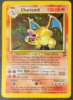 Pokemon TCG Charizard Base Set 2 Holo Rare Card 4/130 LP-MP (READ DESCRIPTION) - Image 1