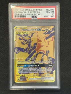 Pokemon Pikachu & Zekrom GX SM248 Tag Team Sun Moon Black Star Promo Card PSA 10 - Image 1