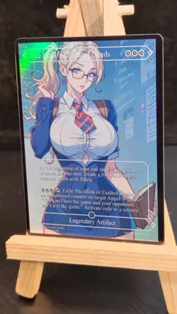 MTG The Book Of The Exalted Deeds Fanart Borderless Style Card Playtest Commande - Image 2