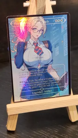 MTG The Book Of The Exalted Deeds Fanart Borderless Style Card Playtest Commande - Image 3