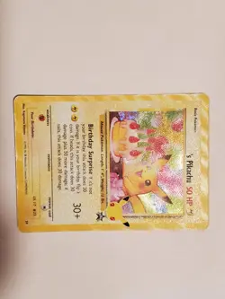 Pokemon Pikachu TCG Birthday Celebrations Holo Rare Card #24 Classic Collection - Image 1