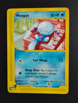 Wooper 66/147 Aquapolis Non-Holo NM/LP Vintage Pokemon Card 2002 - Image 1