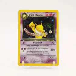 Dark Hypno - 9/82 Team Rocket 1st Edition Holo Rare SWIRL Pokemon - MP - Image 1