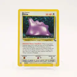 Ditto - 3/62 Fossil Unlimited Holo Rare Pokemon - NM/LP - Image 1
