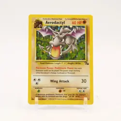 Aerodactyl - 1/62 Fossil Unlimited Holo Rare Pokemon - NM/LP - Image 1