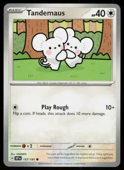Tandemaus 157/191 Common Surging Sparks Pokemon Near Mint - Image 1
