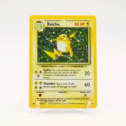 Raichu - 14/102 Base Set Unlimited Holo Rare Pokemon - NM/LP - Image 1