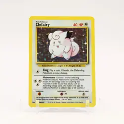 Clefairy - 5/102 Base Set Unlimited Holo Rare Pokemon - NM/LP - Image 1