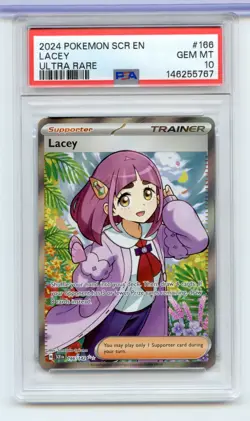 Lacey 166/142 Full Art Trainer Stellar Crown SV07 Pokemon TCG PSA 10 - Image 1