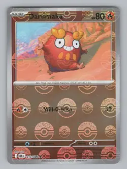 Darumaka 013/086 Master Ball Pattern Common Black Bolt Pokemon NM - Image 1