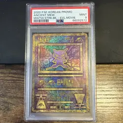 2020 POKEMON KOREAN PROMO MEWTWO STRIKES BACK-EVOLUTION MOVIE ANCIENT MEW PSA 9 - Image 1