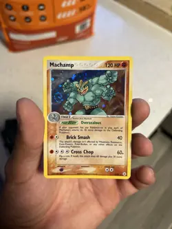 🌀Swirl 2004 Pokemon Hidden Legends Machamp 9/101 Holo LP - Image 1