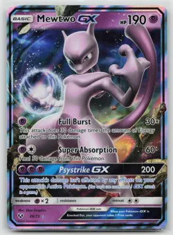NM Mewtwo GX 39/73 Holo GX Rare Shining Legends Pokemon Holo - Image 1