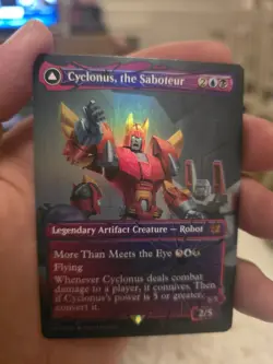 FOIL SHATTERED GLASS CYCLONUS, THE SABOTEUR - Transformers - MTG - Magic - Image 1