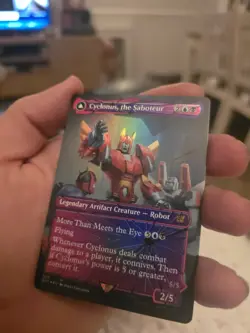 FOIL SHATTERED GLASS CYCLONUS, THE SABOTEUR - Transformers - MTG - Magic - Image 4