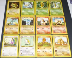 12 Pokemon Card Lot Vintage Base Set Unlimited 3 Rares + Electabuzz Promo - Image 1